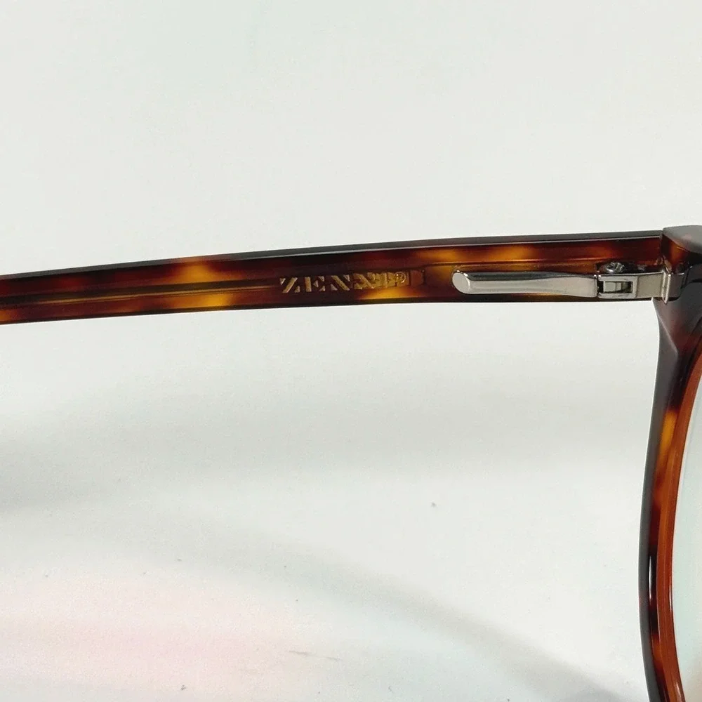 ZENNI Tortoiseshell Round 4412425 Eyeglasses Frame Only 53-21-141 Brown Full Rim
